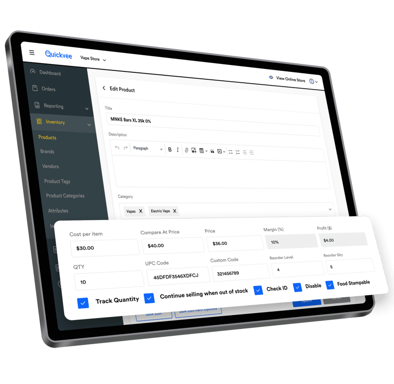 Quick Inventory Quickvee POS Inventory Management | Real-Time Tracking & Automated Ordering